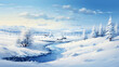 © Danielle - Beautiful winter illustration for background