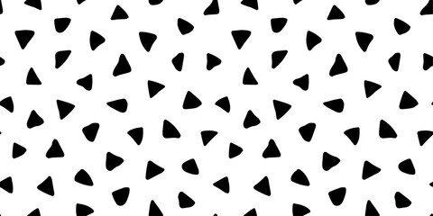 Poster - vector seamless pattern. irregular triangle texture. cute abstract uneven triangular patern. repeate