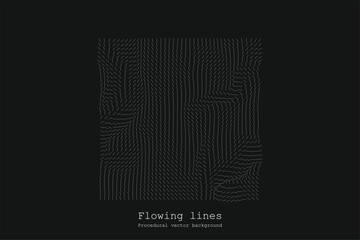 Poster - Abstract Line Matrix Pattern. Noise Flow Dynamic.