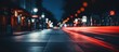 Street view at night with blurred vision
