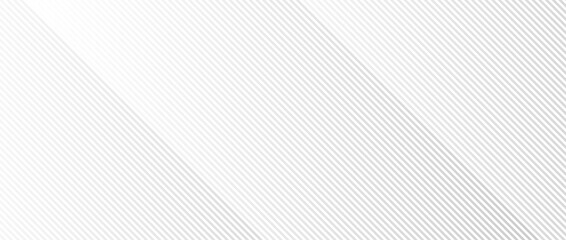 Poster - Abstract thin diagonal lines background. Slanted parallel grey stripes wallpaper. Vector tech geometric template texture for banner, poster, presentation, brochure, print, flyer, card, cover, booklet