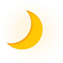 Illustration Of A Yellow Moon