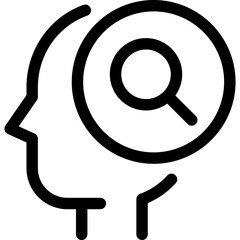 Poster - search mind icon