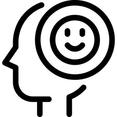 Canvas Print - happy mind icon