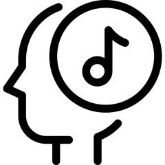 Canvas Print - music mind icon