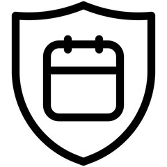 Sticker - calendar protection icon