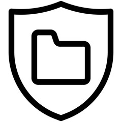 Sticker - folder protection icon