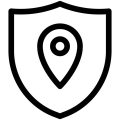 Sticker - location protection icon