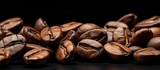 Poster - Detailed close up of coffee beans