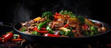 Cook meat and veggies in a metal pan