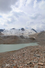 Wall Mural - Adygene glacier and Adygene lake in Ala Archa National park, Kyrgyzstan