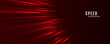 3D red techno geometric background on dark space with glow lines motion effect decoration. Modern graphic design element panoramic high speed style concept for banner, flyer, card, or brochure cover