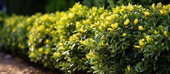 vend e garden with green and yellow shrub