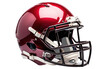 Shinning Red American Football Helmet Isolated on Transparent Background PNG.