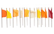Beautiful Different Colored Linesman Flag Isolated on Transparent Background PNG.