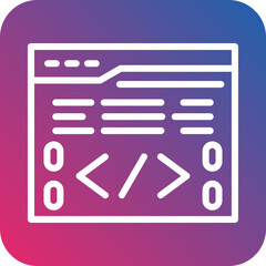 Vector Design Coding Icon Style