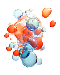 Abstract Molecular Bubble Structure Isolated PNG