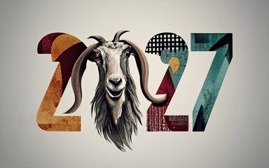 2027 Goat year theme with Generative AI.