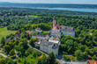 Die Region rund um Kloster Andechs in Oberbayern aus der Luft