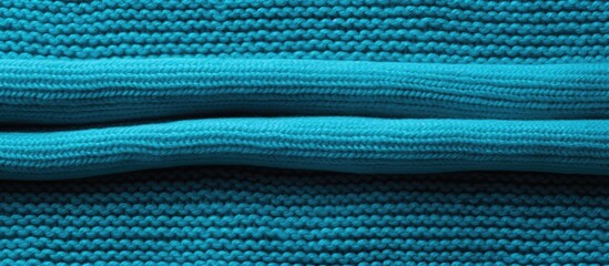 Poster - Knitted fabric in blue and turquoise adds a creative touch to your project providing the gentle color you desire