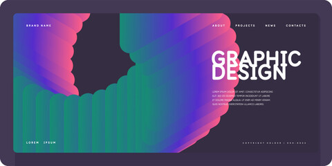 Poster - Abstract geometric background of simple shapes. A template for design and creativity.