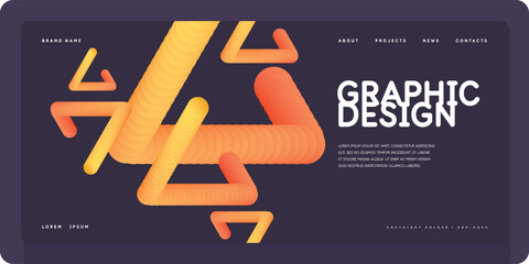 Poster - Abstract geometric background of simple shapes. A template for design and creativity.