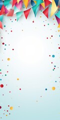Poster - A vibrant and lively party background featuring confetti and streamers. Perfect for adding a festive touch to any celebration or event.
