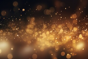 Poster - A blurry image of a dark background illuminated with golden lights. Perfect for adding a touch of mystery and elegance to any design.