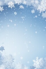 Poster - A blue background with snowflakes, perfect for winter-themed designs.