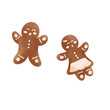 © della - gingerbread man and woman cute watercolor clipart