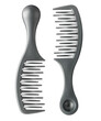Comb for detangling hair with large distance between the teeth and long handle. Professional barber tool. Hairdressing accessories for haircut. Isolated on transparent background