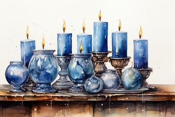 Canvas Print - candles in the church