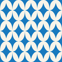 Wall Mural - Elegant geometric pattern in retro style. Abstract seamless texture with repeated diamond shape. Vintage monochrome background