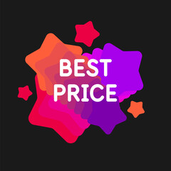 Poster - A poster is for sale. A bright illustration in a fashionable style. The banner informs you about the best price.