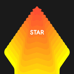 Poster - Bright vector poster and background with stars. A template to place text.