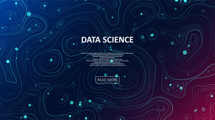 Abstract data transmission visualization.