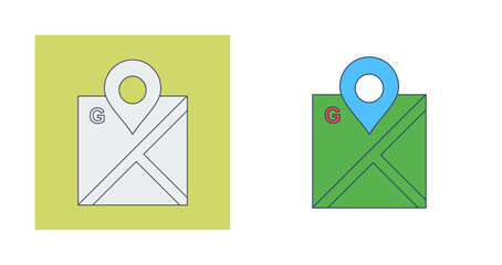 Sticker - Map Vector Icon