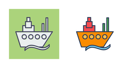 Sticker - Ship Vector Icon