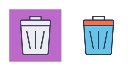 Canvas Print - Trash Vector Icon