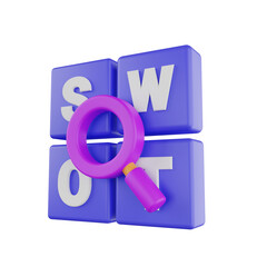 Aufkleber - Swot 3D illustrations
