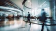 © Summit Art Creations - Business people rushing in office lobby with motion blur