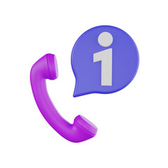Aufkleber -  Contact Info 3D illustration
