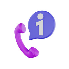 Aufkleber -  Contact Info 3D illustration
