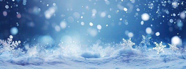 blue christmas snowy background