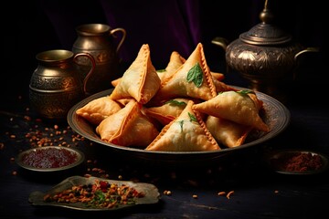 Wall Mural - Pakistani Indian snack samosa