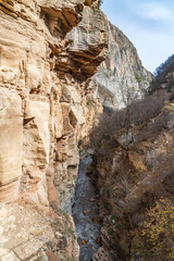 Wall Mural - Mountain river in ancient canyon in northern Azerbaijan