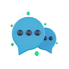 Poster - Chat 3d illustration