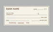 © Khanindra - blank bank check. blank cheque checkbook illustration vector eps template