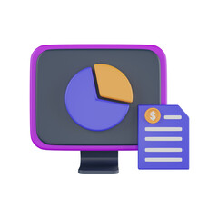 Poster - computer 3d illustration