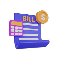 Poster - Bill 3d illustration
